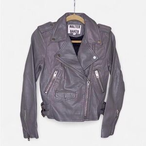 Walter Baker Women's Silver Leather Jacket
